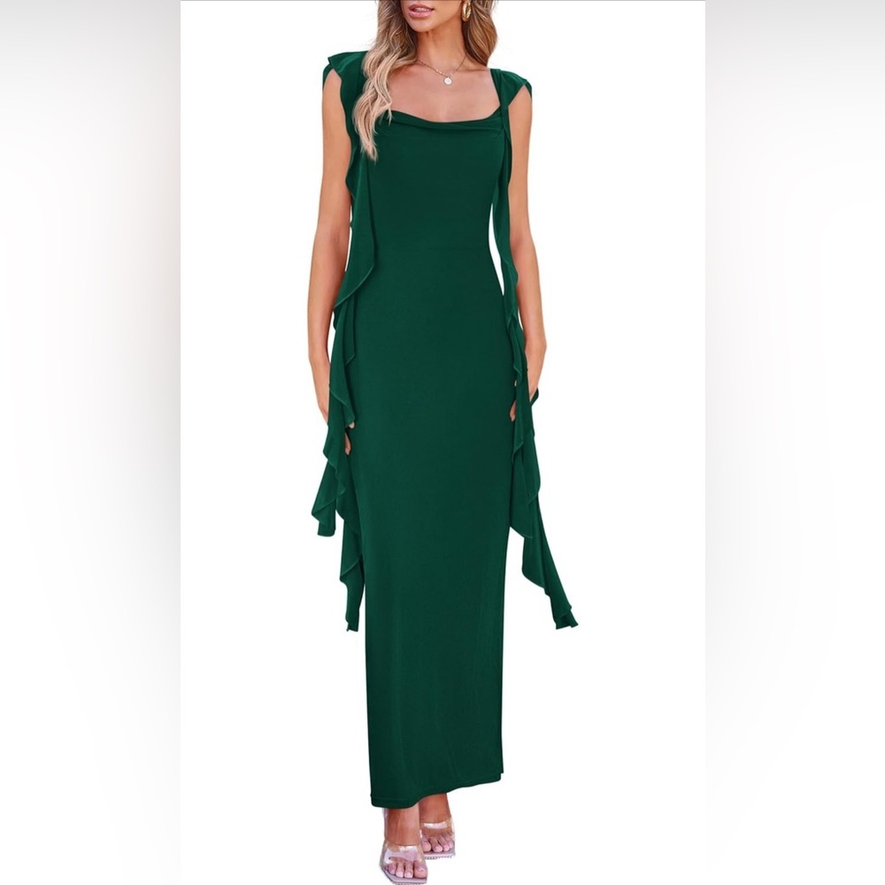 Elegant Green Maxi Dress
